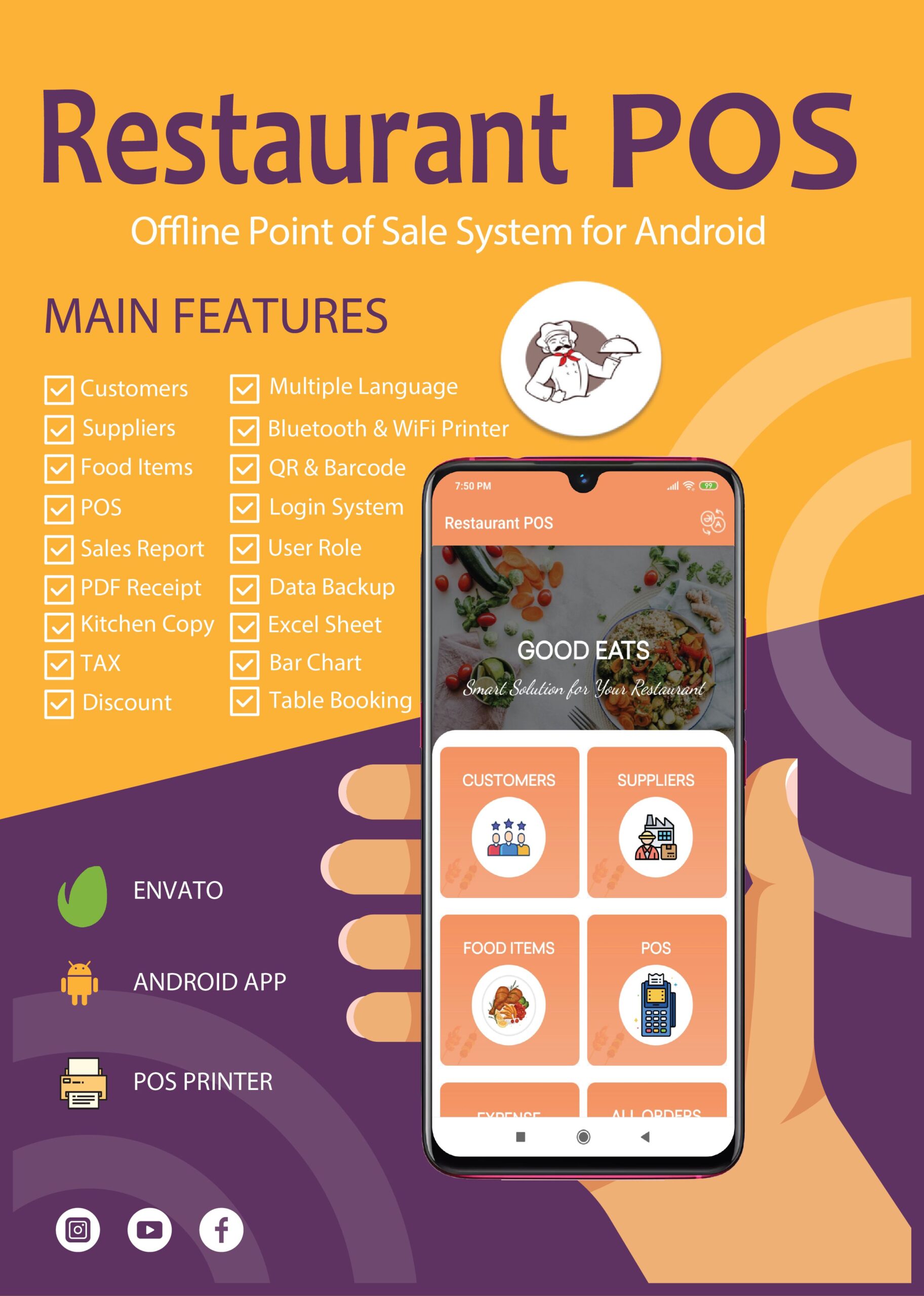 Restaurant POS-Offline Point of Sale System for Android