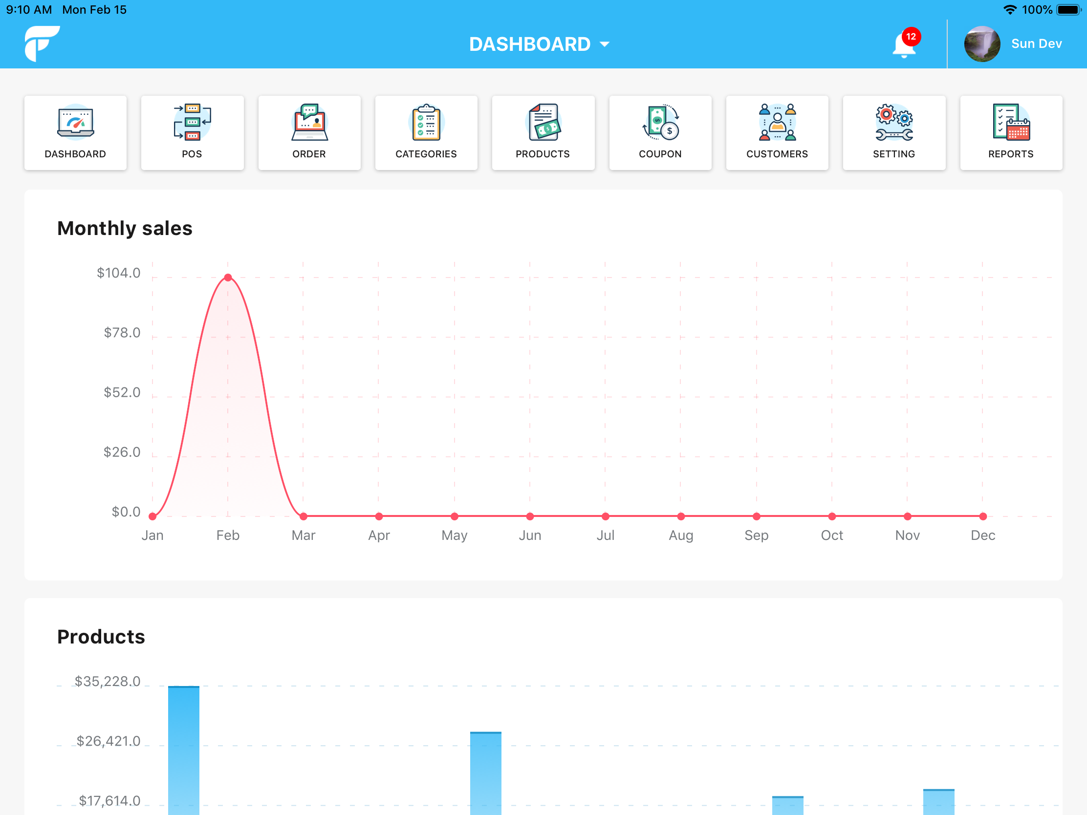 RPOS - React Native POS App with Backend by NodeJS and MongoDB
