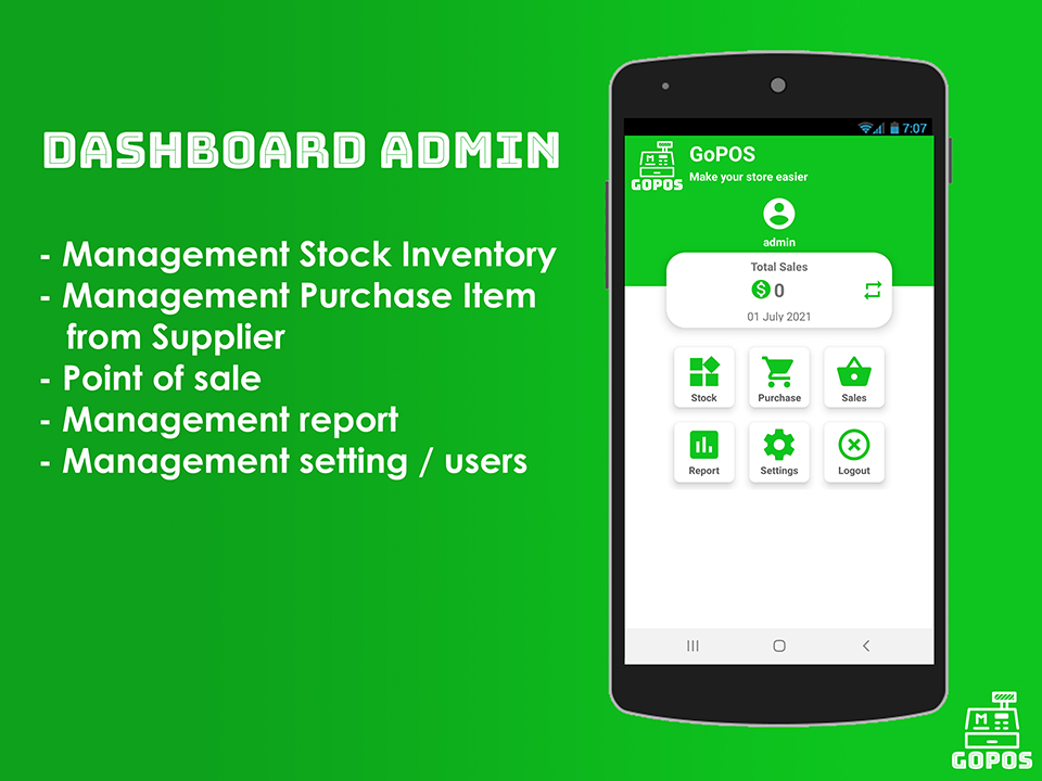 GoPOS Offline - Android Smart Point Of Sale System With Bluetooth Printer & Barcode Scanner
