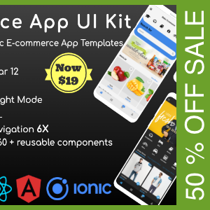 Apps Shop UI Kit & POS - React Native & Ionic Angular E-Commerce Templates (Grocery,Food)