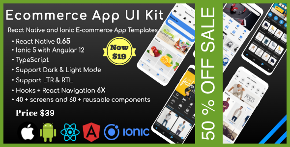 Apps Shop UI Kit & POS - React Native & Ionic Angular E-Commerce Templates (Grocery,Food)