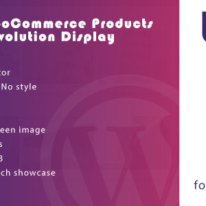 Woocommerce Products Revolution Display for Elementor WordPress Plugin