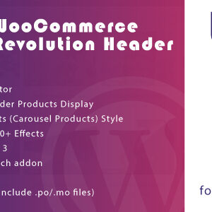 WooCommerce Revolution Header for Elementor WordPress Plugin