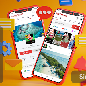 Simple World - Flutter Facebook Clone Full Application