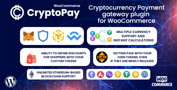 CryptoPay WooCommerce - Cryptocurrency payment gateway plugin