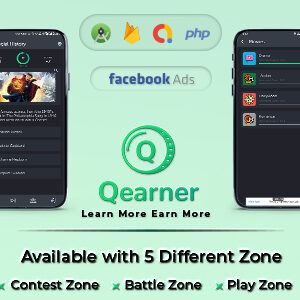 Qearner – Quiz App | Android Quiz game with Earning System + Admin panel