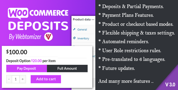 WooCommerce Deposits - Partial Payments Plugin