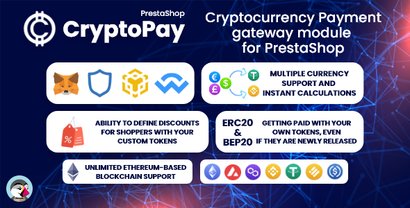 CryptoPay PrestaShop - Cryptocurrency payment module for PrestaShop