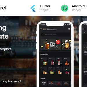 Online Liquor Buying Android App + iOS App Template | Flutter 2 | OLD BARREL