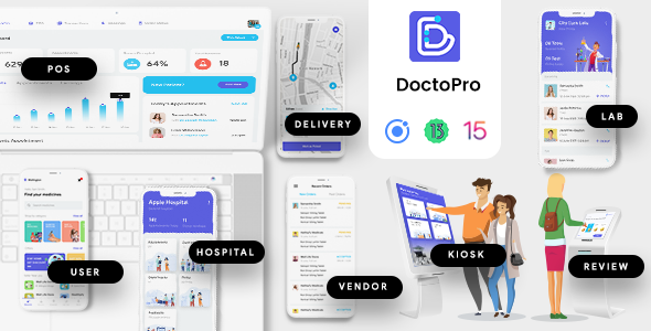 18 Template| Doctor Appointment Booking| Hospital management POS system| Medicine Delivery| Doctopro