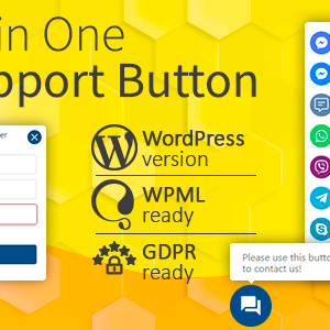 All in One Support Button + Callback Request. WhatsApp, Messenger, Telegram, LiveChat and more...
