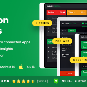 3 Apps | Restaurant POS System Software| Restaurant Kitchen App| Restaurant Menu App| Suzlon Flutter