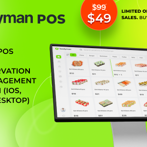Foodyman POS + Kitchen + Table Reservation + Order Management Application (iOS, Android, Desktop)