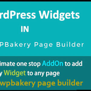 WordPress Widgets in WPBakery Page Builder