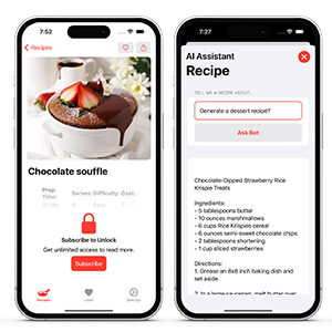 AI Recipe iOS WordPress App - AI Assistant - SwiftUI iOS Full Application