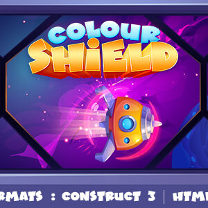 Colour Shield Game (Construct 3 | C3P | HTML5) Endless Spaceship Game