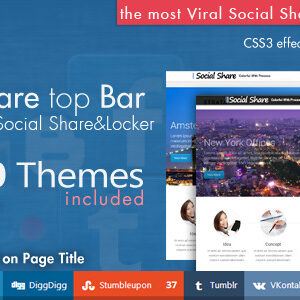 Social Share top Bar AddOn - WordPress