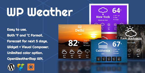 WP Weather - WordPress Weather Plugin for WordPress Widget, Elementor and WPBakery Page Builder