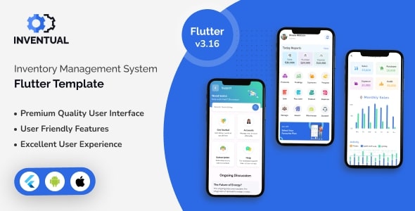 Inventual - POS & Inventory Admin Flutter Template for Android & iOS