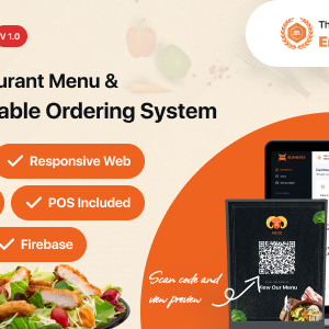 ScanEats - QR Menu Maker and Contactless Table Ordering System Integrated with Restaurant POS