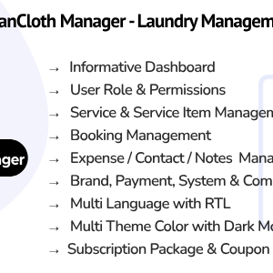CleanCloth Manager SaaS - Laundry Management System