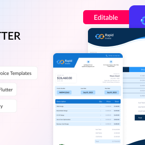 Rapid Invoice Generator - An Effective Invoice Template,Build In Flutter web
