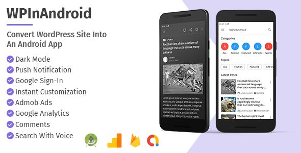 WordPress-In-Android (WPInAndroid) - Make An Android App For Your WordPress Website
