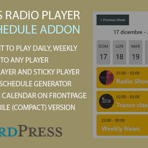 Radio player Schedule AddOn for WordPress