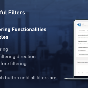 Powerful Filters for wpDataTables - Cascade Filter for WordPress Tables