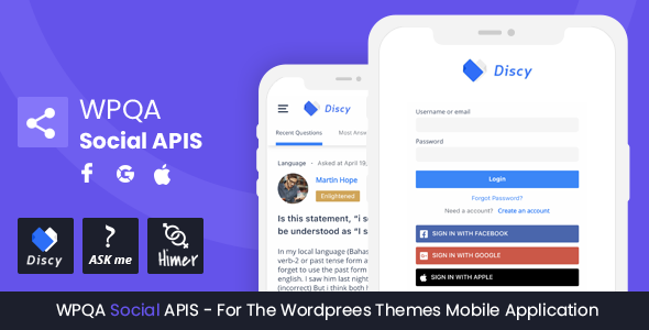 WPQA Social Login APIs - Addon For The WordPress Themes