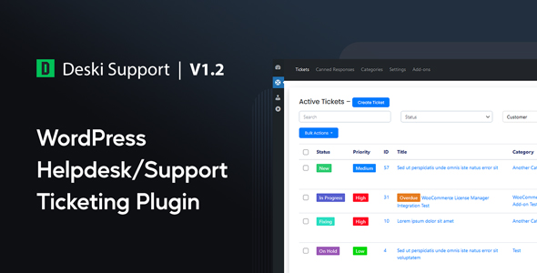 Deski Support - WordPress HelpDesk & Support Ticketing Plugin