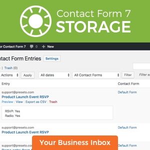 Storage for Contact Form CF7