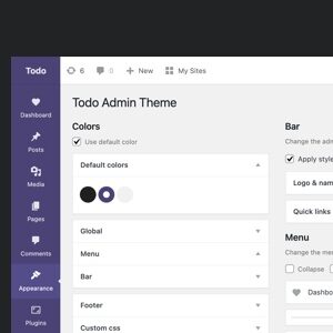 Todo - WordPress Admin Theme & Login Page