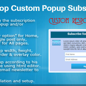 SilverPop Custom Popup Subscription for WordPress