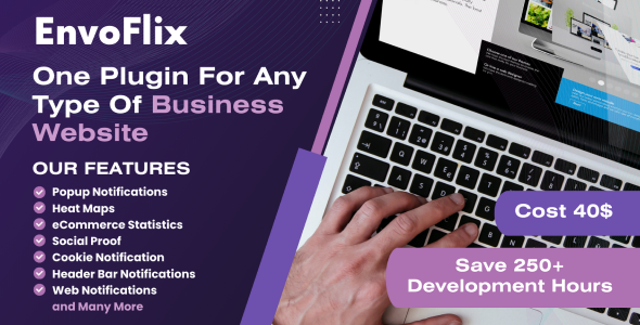 EnvoFlix Plugin - HeatMaps, Popup Notifications, Social Proof, Messenger, Feedback, Cookie...