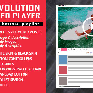 Revolution Video Player With Bottom Playlist WordPress Plugin - YouTube/Vimeo/Self-Hosted Support