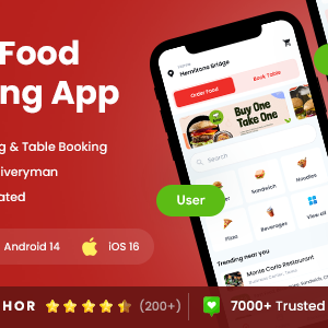 6 App Template| Food Delivery & Reservations|  Food Ordering | Multi-Restaurant POS Platform | QFood