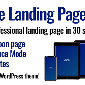 Simple Landing Page for WordPress