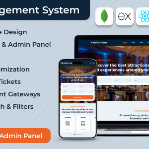 Find E-Event - Event Management System & Ticket Booking Website with Admin Panel (MERN Stack)