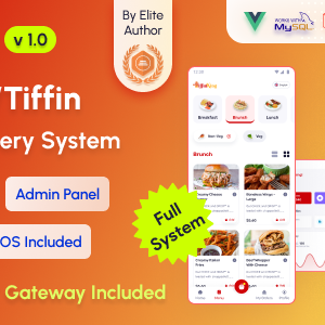 TiffinKing - Catering/Tiffin Food Ordering System with Admin Panel & Delivery Man App | POS