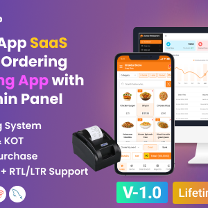 Restaurant App SaaS -  Food Ordering & Table Booking App with Laravel Admin Panel