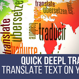 Quick DeepL Translator WordPress Plugin