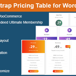 Bootstrap Pricing Table for WordPress