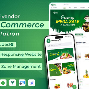 ReadyGrocery– Multi-Vendor Grocery & eCommerce Mobile App with Website & Laravel Admin Panel