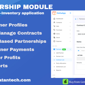 Partnership Module for Delta POS – Partner Profit Sharing & Contract Management Addon
